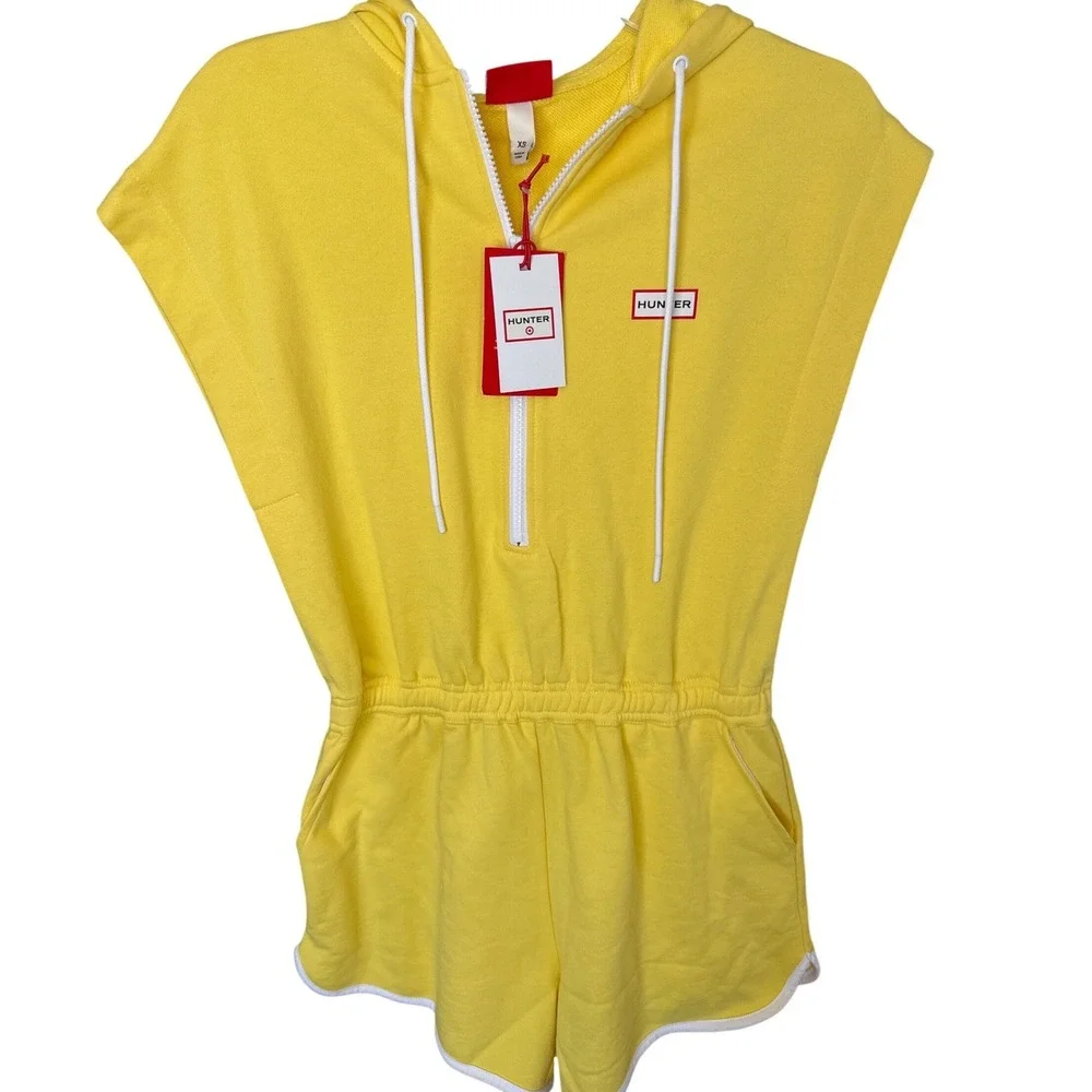 HUNTER LIMITED EDITION LADIES YELLOW HOODIE ROMPER, SIZE‎ XS New With Tags